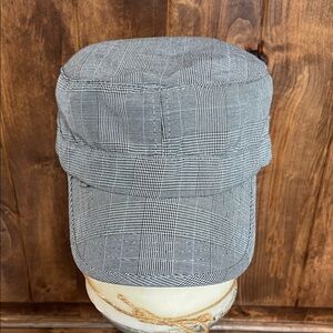 Stylish Black and White Plaid Cap